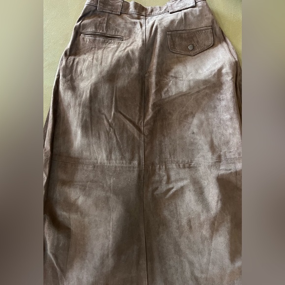 Vintage Outback Red Chocolate Suede Skirt - Picture 7 of 7